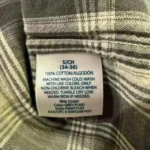 Men’s Plaid Faded Glory Button Down - Picture 3 of 6